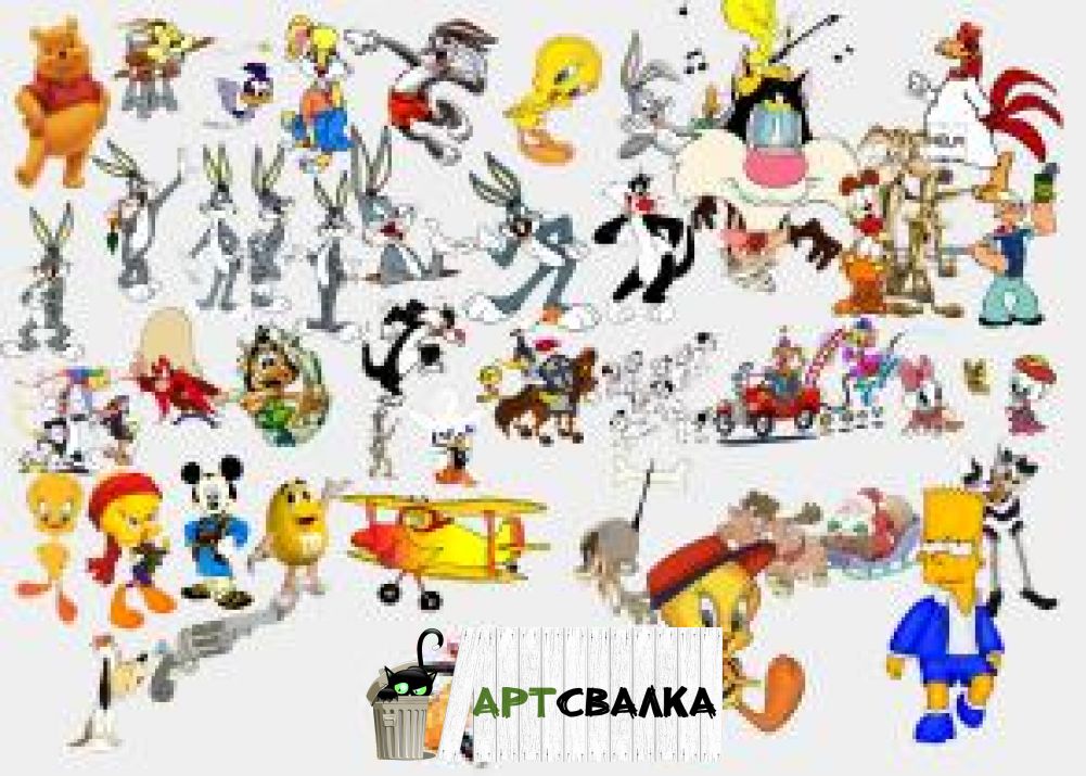 Мультгерои клипарт. Дисней мультяшки на прозрачном фоне | Cartoon heroes clipart. Disney cartoon transparent background